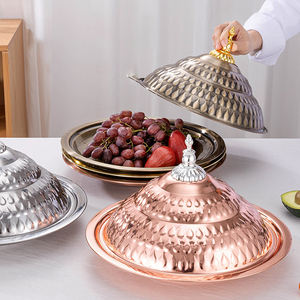 Elegante Piatto da Portata in Acciaio Inossidabile, Moderno Piatto da Cena per Campeggio, Piatto per Dolci e Snack per Chef e Cucina - Product Image 1