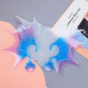 YS elfe oreille Clip papillon fée aile boucles d'oreilles Silicone moule bricolage à la main femmes pendentif breloques ornement résine époxy coulée moule - Product Image 4