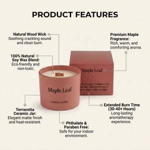 Luxury Matte <b>Pastel</b> Glass Jar Scented Soy Wax Candle With Wood Wick For Morandi Home <b>Decor</b> Wholesale Private Label Gift Box - Product Image 2