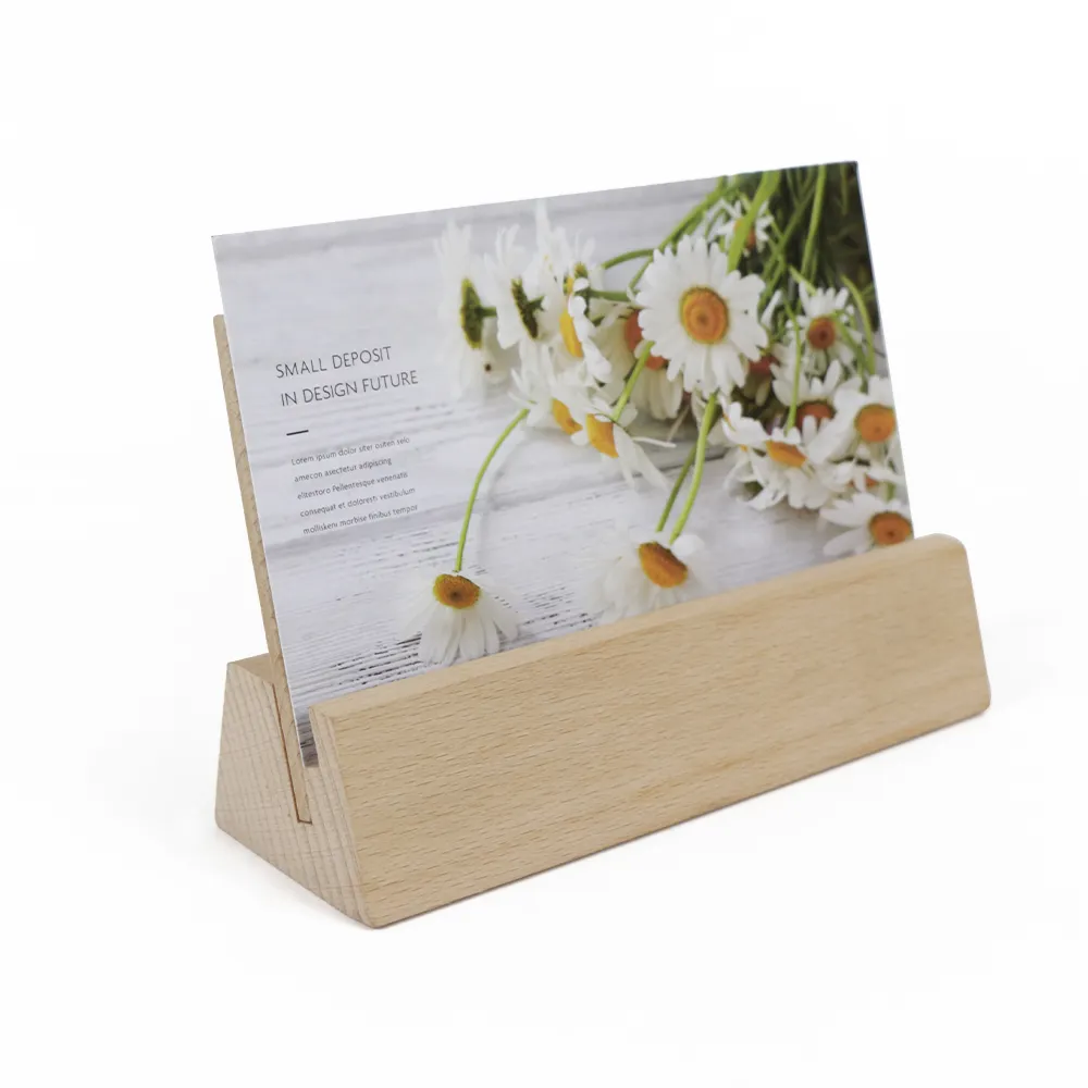 Fashion Stylish Wooden Desk Bamboo Calendar Stand Custom Size Logo Wood Photo Frame Wooden Calendar Stands