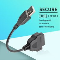 Kustom 16 Pin perempuan obd2 ke kabel usb obdii Obd 2 kabel usb 2.0 A pria obd2 kabel laptop alat diagnostik mobil obd