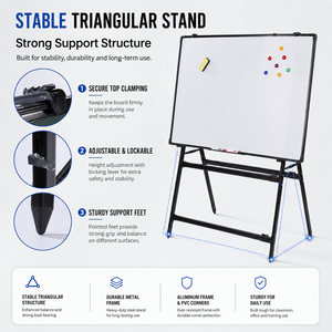 <span class=keywords><strong>Tableau</strong></span> <span class=keywords><strong>blanc</strong></span> mobile <span class=keywords><strong>sur</strong></span> roulettes pour écoles – Équipement essentiel pour la salle de classe - Product Image 1
