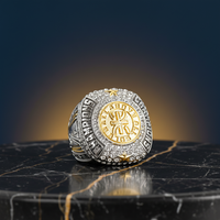Hochwertige Klassische Jugend-Sport Basketball Fußball Baseball Softball MLB Champion Ring Maßgefertigte Legierung Naturstein Gold