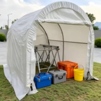 Tenda Besar Portabel Laris Manis Bahan PVC Tahan Air Tenda Penyimpanan Luar Ruangan Besar