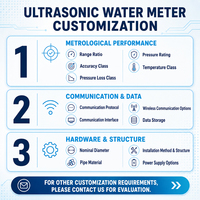 Compteur d'eau ultrasonique DN20 sans fil avec M-Bus R160 IP68 Classe 2 pour la mesure du débit d'eau résidentiel et commercial