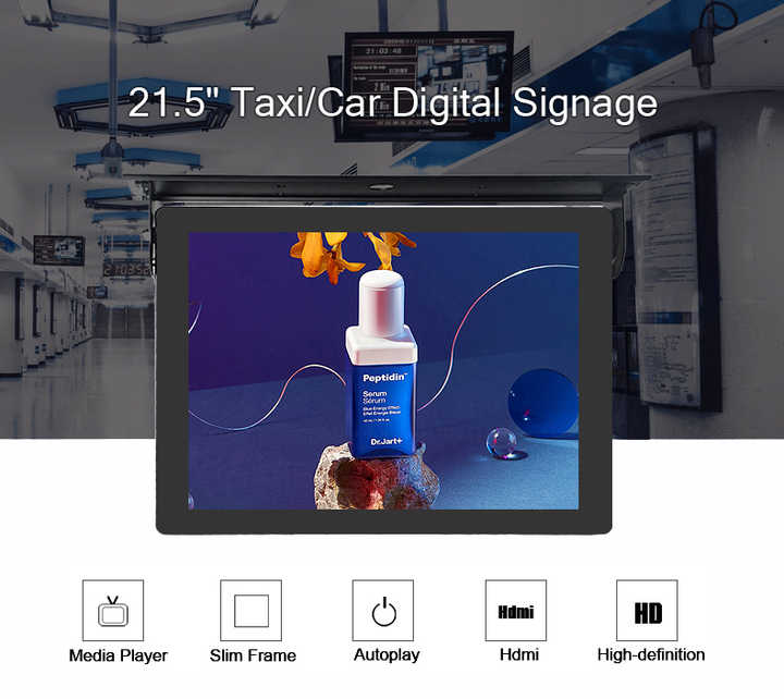 22 Inch Android 4G Wifi Bus Lcd Video Tv Advertising Display Screen hd ...