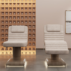 Lit de massage électrique moderne à 3 moteurs en PVC, table de massage réglable pour salon de beauté et hôtel - Product Image 5