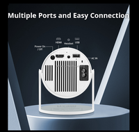 Mini projecteur de poche portable intelligent Android le plus récent, LED, Wifi6, compatible 4K, 130 lumens ANSI, batterie intégrée HY300 Pro