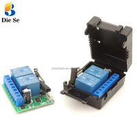 Récepteur RF sans fil 433 MHz / 315 MHz, interrupteur relais, relais DC 12V, module récepteur 2 canaux, code d'apprentissage 1527