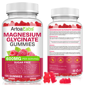 Gomitas de Magnesio Glicinato sin Azúcar de Alta Absorción ArtoaLabs con L-Treonato para la Relajación, Alivio del Estrés y Apoyo al Sueño - Product Image 1