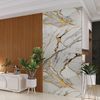 Conception personnalisée panneau mural SPC feuille de marbre UV haute brillance type marbre feuilles de PVC Baguette Marmor plaque de PVC