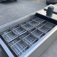 Machine à glaces automatique d'occasion pour boulangerie Zheng Zhou, avec boîte de vitrine pour 10 moules, pour la fabrication de sucettes glacées et de glaces aux fruits, à vendre