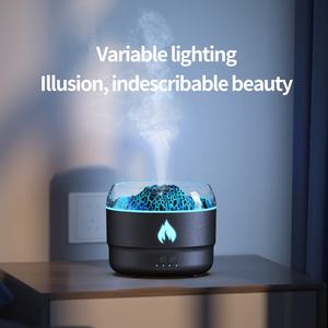 Home Portable Tabletop Night Light <b>Aroma</b> Essential Oil <b>Diffuser</b> Creative Volcano Flame Colorful Perfume <b>Diffuser</b> - Product Image 4