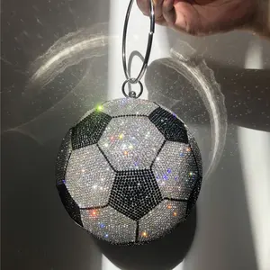 ON-H75 di Nuovo Disegno Lucido del diamante di calcio a forma di calcio sacchetto di strass borsa borsa calcio borse