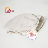 Sacs à cordon personnalisés en lin et polyester GiftSub, sacs à bonbons, sacs de Noël vierges pour sublimation, sacs du Père Noël pour la décoration de la maison, cadeaux de Noël