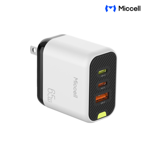 Cargador de miccell OEM 65W Gan, carga rapida USB-C, เข้ากันได้กับ conenchufes u/cr/au, เหมาะกับการเคลื่อนที่ในอุดมคติ - Product Image 1