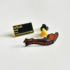 Schwarz-Nickel Emaille Katzen-Hexenhut Abzeichen, Individuelles Logo Mode-Brosche Accessoire Geschenk Direkt vom Hersteller - Product Image 5