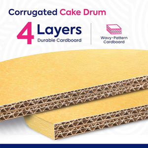 Bases de Cartón Corrugado Impermeables <span class=keywords><strong>para</strong></span> Pasteles, de Grado Alimenticio, al por Mayor, en Tamaños de 8, 10 y 12 Pulgadas - Product Image 3