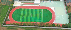 Revêtement de sol sportif hybride à couche élastique certifiée INOLP IAAF de 13mm résistant aux UV durable pour les stades professionnels - Product Image 2