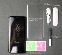 Protection d'écran en verre trempé transparent incurvé 3D avec colle liquide UV pour Samsung Galaxy S23 Ultra, S24, S25 Ultra