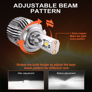 Phare LED GESLLA Sun Design pour <span class=keywords><strong>voiture</strong></span>, ampoule H3 pour Golf Elantra, ajustement universel, phare automobile de haute qualité - Product Image 2