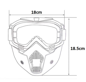 Masque de cyclisme Harley à motif hydrographique pour moto, 16 styles, visière de protection amovible contre le vent et le sable - Product Image 2