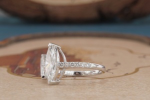 Anillo de Diamante Cultivado en Laboratorio de Oro de 14K para Mujer, Anillo de Compromiso Minimalista con Diamante Sintético, Joyería Fina, Regalo de Boda - Product Image 2