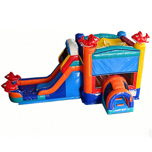Castillo Inflable Comercial <span class=keywords><strong>Koi</strong></span> Fish Pond Big Kahuna con Tobogán y Zona Subacuática para Fiestas - Product Image 1