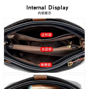 Nuevo diseñador de lujo para mujer, cuero PU, cierre de cremallera, impermeable, informal, bandolera, bolso de hombro de gran capacidad - Product Image 6