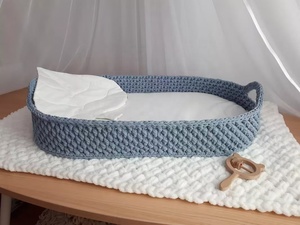 Venta al por mayor de fábrica Recién <span class=keywords><strong>nacido</strong></span> Essentials Crochet Baby Changing Basket para bebé 2025 - Product Image 3