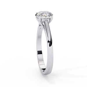 Bague de fiançailles pour femme en or massif 18 carats avec diamant de laboratoire taille brillant certifié IGI, plaqué rhodium, diamant de luxe VBR JEWELS - Product Image 2
