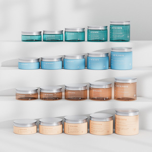 Flacon vide pour crème pour <span class=keywords><strong>les</strong></span> mains cosmétique en PET à visser personnalisé en usine, 180-480g, pot pour masque - Product Image 2
