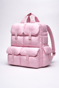 Borsa all'ingrosso in Nylon di qualità <span class=keywords><strong>rosa</strong></span> gonfio zaino di ultima progettazione zaino alla moda Puffer zaino da <span class=keywords><strong>donna</strong></span> - Product Image 4
