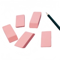 Gommes roses pour le dessin, le bureau et l'art – Gommes résistantes pour artistes, grandes et propres – Retour à l'école – Personnalisation du logo – Écologiques