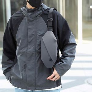 Bolso de Cintura Multifuncional de PU para Hombre, Bolso de Pecho para Deportes al Aire Libre, Viajes, Bolso Cruzado Informal - Product Image 4