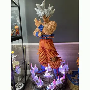 Figura de anime de dragão bola resina Goku escultura arte em resina estátua vegetal à venda