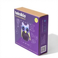 Boîte cadeau en carton ondulé écologique et imperméable, gaufrage violet, design coulissant pour kits de couture et jouets éducatifs pour enfants