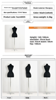 Mannequin de couturière en PE pour femme, buste supérieur, forme de robe pour l'affichage de costumes professionnels, vente chaude