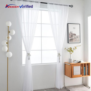 Aroddy tùy biến kích thước sống gấp rèm vải lanh bán Sheer các loại vải tấm ánh sáng trắng sang trọng Sheer rèm - Product Image 1