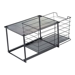 Moderno Escurridor de Platos de Hierro para Encima del Fregadero, de un Solo Nivel, con Cestas de Almacenamiento para Escritorio de Oficina y Encimeras - Product Image 4