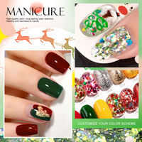 Boîte cadeau de Noël professionnelle Euro St, gel couleur pour manucure, art des ongles, vernis brillant diamant, gel UV