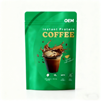 Vente directe des fabricants OEM – Café glacé instantané sans sucre, protéines de lactosérum de haute qualité pour adultes, marque propre