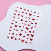 Autocollants pour ongles pour la Saint-Valentin, motif cœur d'amour, autocollants adhésifs pour ongles, décorations romantiques pour l'art des ongles