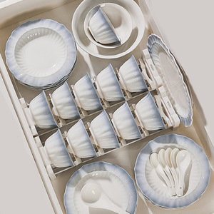 Nuovo Set di Stoviglie in Ceramica Sottosmalto 2026, Stile Nordico, Adatto al Microonde, <span class=keywords><strong>Piatti</strong></span> e Ciotole <span class=keywords><strong>Blu</strong></span> per Casa e Hotel - Product Image 1