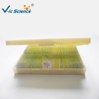 100pcs Glass Plant Tissue Prepared Microscope Slides Botany Specimen Lab Tool for Biology Teaching & Experiment