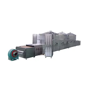 Stainless Steel Tunnel industrial Tea Leaf Microwave Drying And Sterilizing Machine