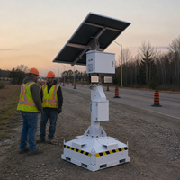 Solarbetriebener Block-Lichtturm TPE-300B LiFePO4-Batterie Lichttürme mit 2 LED-Leuchten für Bau- und Straßenarbeiten