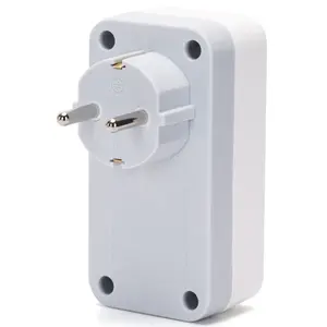 Adaptador de corriente recto, tipo Alemania, 1 a 3; ideal para conectar dispositivos en diferentes regiones y adaptarse a varios estándares. - Product Image 2