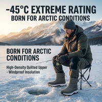 Bottes d'hiver matelassées personnalisées OEM, pliables, avec crampons, imperméables, en tissu matelassé, doublure en fourrure chaude, pour hommes et femmes, bottes de neige