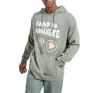 Nouveau design streetwear unisexe en molleton 100% coton, sweats à capuche surdimensionnés avec impression en relief, vente en gros, faible MOQ pour la vente en ligne - Product Image 1
